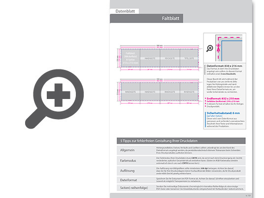 Product Bild hochglanz-uv-lack_faltblatt__gefalzt_auf_quadrat_21_0_cm_x_21_0_cm__vertikaler_wickelfalz__8-seitig