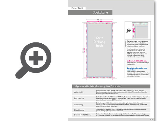 Product Bild speisekarte_din_lang_(10_0_cm_x_21_0_cm)__einseitig_bedruckt